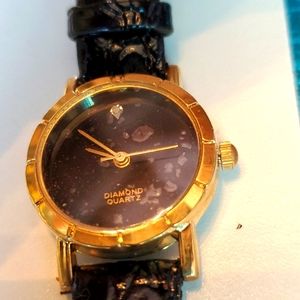 NWOT Genuine Diamond Quartz Watch